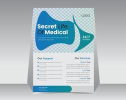 medicinsk flygblad affisch mall broschyr omslag design layout bakgrund vektor