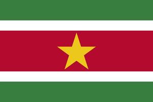Surinam Flagge einfache Illustration für Unabhängigkeitstag oder Wahl vektor