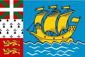 saint pierre und miquelon flag einfache illustration für unabhängigkeitstag oder wahl vektor