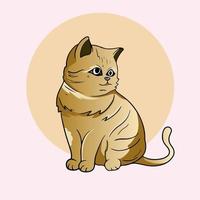 kawaii süß Kätzchen Katze Vektor Design Katze Karikatur Aufkleber zum Gruß Element Design