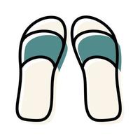 sandaler tofflor spa och salong ikon vektor illustration