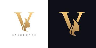 brev logotyp design aning för skönhet med modern stil vektor