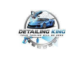 Auto Detaillierung Logo Auto Detaillierung Logo Auto Polieren Logo Auto Bedienung Logo Auto waschen Logo Auto Reinigung Logo Vektor