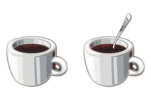 kopp av kaffe samling vektor