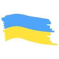 målad ukraina flagga vektor illustration