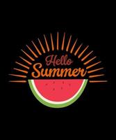 Hallo Sommer- Logo Vektor T-Shirt Design