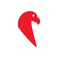 fågel huvud logotyp enkel silhuett av duva logotyp vektor