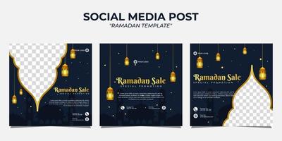 ramadan försäljning sociala medier post mall vektor