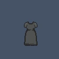 schwarz Kleid im Pixel Kunst Stil vektor