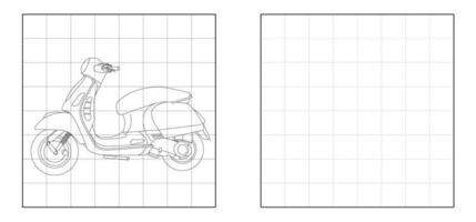 kopiera bilden av tecknad motorcykel vektor