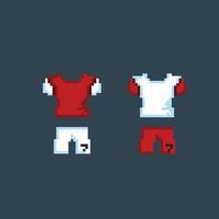 rot und Weiß Jersey im Pixel Kunst Stil vektor