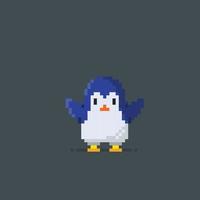 ein Pinguin im Pixel Kunst Stil vektor