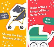 bestellen breit Angebot von Baby Artikel online, Banner vektor