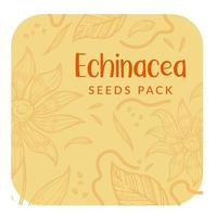 Echinacea Saat Pack, Etikette zum Produkt Vektor