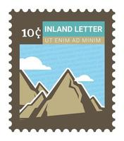 Inland Brief, Post- Kennzeichen oder Karte mit Preis vektor