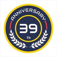 Jahrestag Emblem Vektor Logo Zahlen 1 zu 100 mit cool Reis Paddy Vektor Elemente