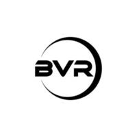 bvr brev logotyp design i illustration. vektor logotyp, kalligrafi mönster för logotyp, affisch, inbjudan, etc.