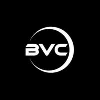 bvc brev logotyp design i illustration. vektor logotyp, kalligrafi mönster för logotyp, affisch, inbjudan, etc.