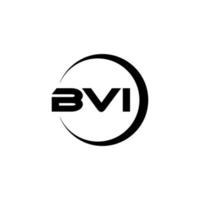 bvi brev logotyp design i illustration. vektor logotyp, kalligrafi mönster för logotyp, affisch, inbjudan, etc.