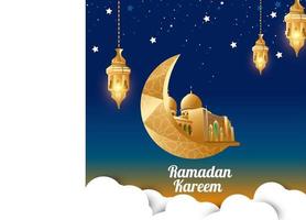 Vektorillustration Ramadan Kareem Hintergrund vektor