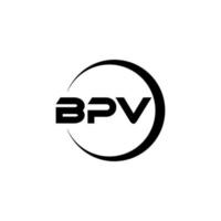 bpv brev logotyp design i illustration. vektor logotyp, kalligrafi mönster för logotyp, affisch, inbjudan, etc.