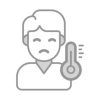 ein Männer mit Thermometer Vektor Design krank Person Symbol