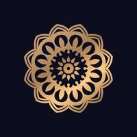 Single zirkuliert golden Mandala Design Hintergrund vektor