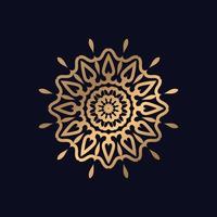 elegant Mandala Hintergrund mit golden Arabeske Muster Gold Farbe vektor