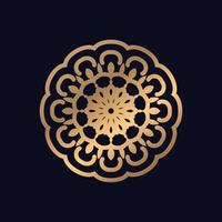 bunt Mandala Hintergrund mit golden Arabeske Muster Gold Farbe vektor