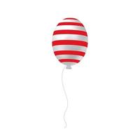 gestreift Ballon, rot und Weiß. einfach 3 im ein voluminös Ball. zum das Design von Postkarten zum Juli 4 und Geburtstag vektor