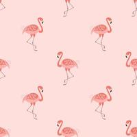 Rosa Flamingo nahtlos Muster süß Design zum Mädchen Rosa Hintergrund. tropisch Sommer- Flamingo drucken. exotisch einfach Ornament, Hintergrund, Textilien, girky weiblich Textur. Vektor Illustration.