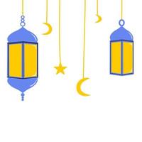 hängande lykta islamic dekoration vektor