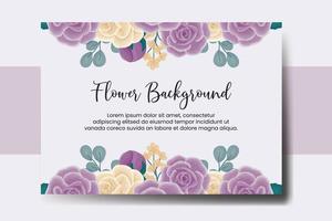 bröllop baner blomma bakgrund, digital vattenfärg hand dragen reste sig blomma design mall vektor