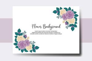 Hochzeit Banner Blume Hintergrund, Digital Aquarell Hand gezeichnet Rose Blume Design Vorlage vektor