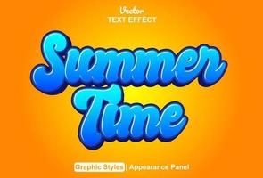 Sommer- Text bewirken mit Orange Grafik Stil und editierbar. vektor