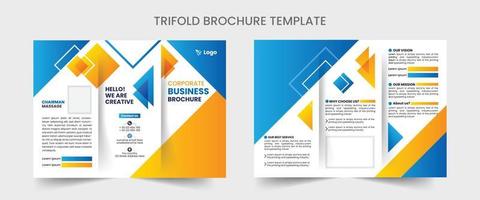 korporativ Geschäft dreifach Broschüre Vorlage mit modern Stil und minimalistisch Konzept. vektor