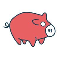 Schweinchen Bank Speichern isoliert Symbol Vektor Illustration