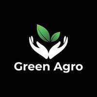 Grün Agro minimal Natur Logo Design vektor