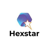 hex stjärna modern logotyp design vektor