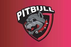 pitbull maskot logotyp för esport team illustration vektor