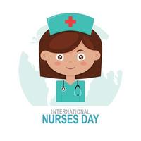 internationell sjuksköterskor dag bakgrund. vektor