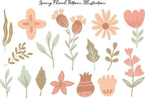 süß Frühling und Sommer- Blume Illustration vektor