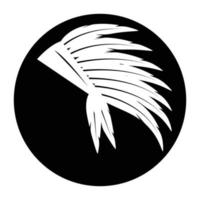 amerikanisch einheimisch Chef Kopf indisch Logo vektor