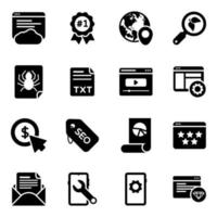 Business- und Online-Marketing-Icon-Set vektor