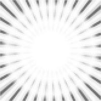 Sol strålar halvton bakgrund. vit och grå radiell abstrakt komisk mönster. vektor explosion abstrakt rader bakgrund
