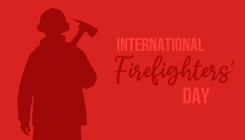 International Feuerwehrleute Tag. kann 4. Urlaub Konzept. Vorlage zum Hintergrund, Banner, Karte, Poster vektor