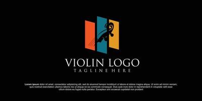 Violine Kopf Logo Inspiration Vektor Vorlage