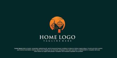 einfach geometrisch Haus echt Nachlass die Architektur Konstruktion Logo Vektor Symbol