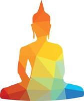 Vektor Bild von ein Buddha, Farbe Silhouette