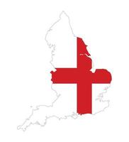 England Karte Flagge innen, England Flagge vektor